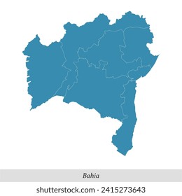 map of Bahia is a state of Brazil with borders mesoregions