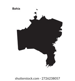 Mapa del estado de Bahía en Brasil de alta calidad