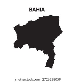 Karte von Bahia Staat in Brasilien hohe Qualität