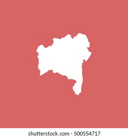 Map of Bahia Vector Illustration