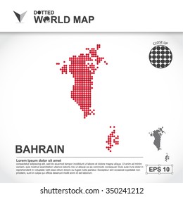 Map Of Bahrain Dotted Vector