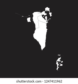 Map of Bahrain - High detailed on black background. Abstract design vector illustration eps 10.