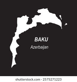map of Baku the capital of azerbaijan vector illustration design