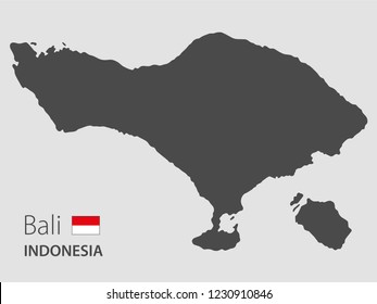 Map of Bali, Indonesia