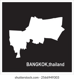 Map of Bangkok vector illustration design