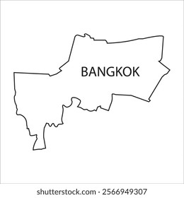 Map of Bangkok vector illustration design