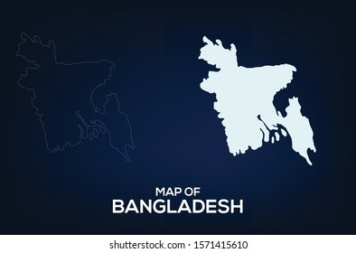 Map of Bangladesh. Abstract design, vector illustration by using adobe illustrator. Bangladesh map.