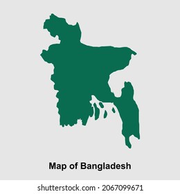 Mapa de la ilustración vectorial aislada de Bangladesh