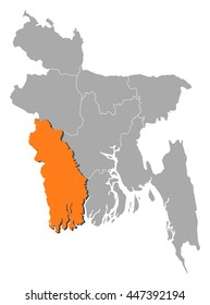 Map - Bangladesh, Khulna