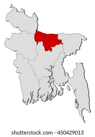 Map - Bangladesh, Mymensingh