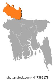 Map - Bangladesh, Rangpur