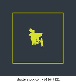 Map of Bangladesh Vector Illustration

