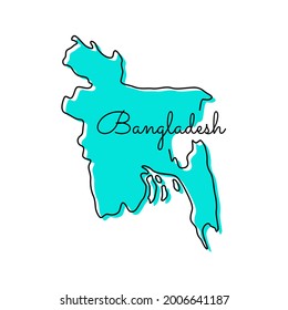 Map of Bangladesh Vector Illustration Design Template.