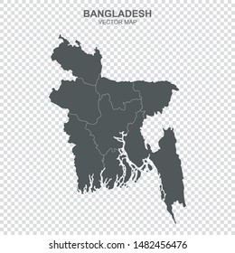 map of Bangladeshon on transparent background