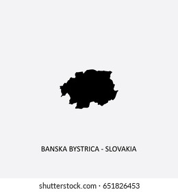 Map of Banska Bystrica - Slovakia Vector Illustration