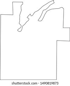 map of baraga County in state of Michigan