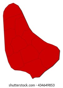 Map - Barbados