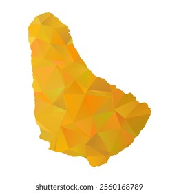 Map of Barbados - Gold Polygonal Design For Your. Vector illustration eps 10.