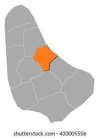 Map - Barbados, Saint Joseph