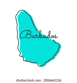 Map of Barbados Vector Illustration Design Template.