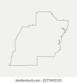 Map of Barbour County - Alabama - United States outline silhouette graphic element Illustration template design
