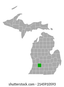 Map of Barry in Michigan on white