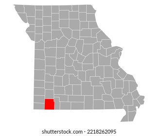 Karte von Barry in Missouri auf Weiß