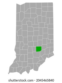 Map of Bartholomew in Indiana on white