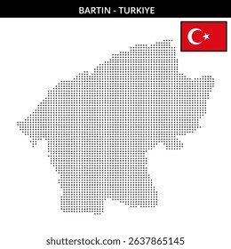 Map of Bartin with dotted outlines