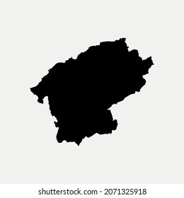 Karte von Bartin - Türkei Region Umriss Silhouette Vektorgrafik
