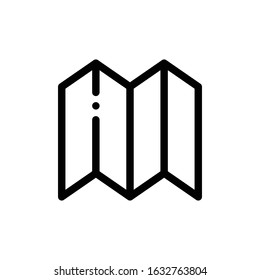 Map Basic Interface Icon. Simple Vector line icon. EPS 10