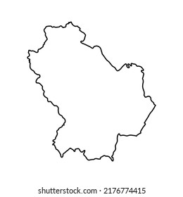 Map of Basilicata high quality vector illustration - Hand made line drawing of Basilicata Italian region borders