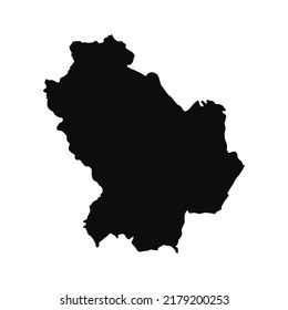 Map of Basilicata high quality vector illustration - Hand made black silhouette drawing of Basilicata region borders