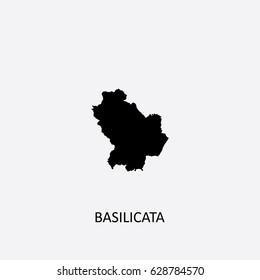 Map of Basilicata - Italy Vector Illustration
