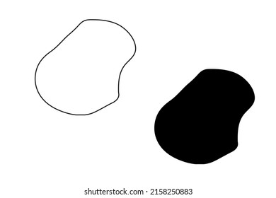 Map of . Basis silhouettes on white background