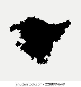 Map of Basque Country - Spain outline silhouette graphic element Illustration template design
