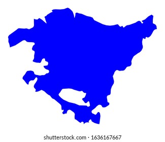 Map of Basque Country as vector illustration
