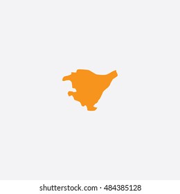 Map of Basque Country Vector Illustration