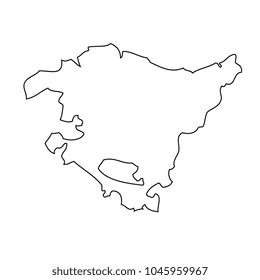 Map of Basque - Spain. Vector