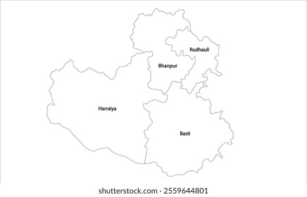 Map of Basti Block, Basti District, Uttar Pradesh State, Republic of India, Government of  Uttar Pradesh, Indian territory, Eastern India, politics, village, tourism