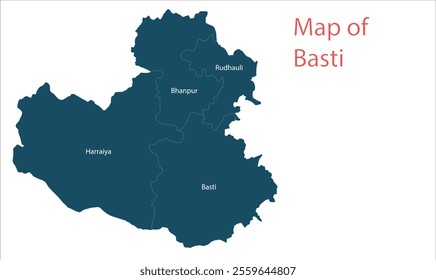 Map of Basti, Basti District, Uttar Pradesh State, Republic of India, Government of  Uttar Pradesh, Indian territory, Eastern India, politics, village, tourism