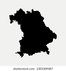 Map of Bavaria - Germany region outline silhouette graphic element Illustration template design
 svg