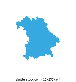 Map of Bavaria - Germany Vector Illustration
