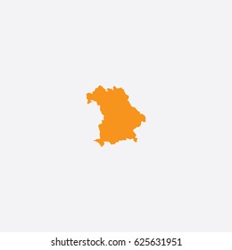 Map of Bavaria - Germany Vector Illustration

