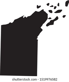 map of bayfield county in state of Wisconsin