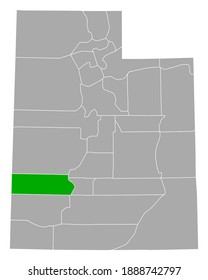 Map of Beaver in Utah on white