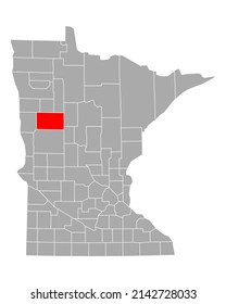 Map of Becker in Minnesota on white