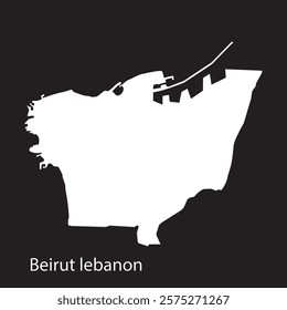 map of beirut capital of lebanon vector illustration symbol design