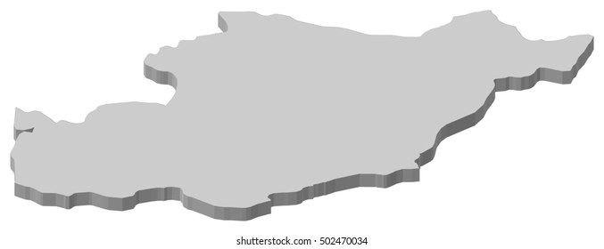 Map - Beja (Portugal) - 3D-Illustration