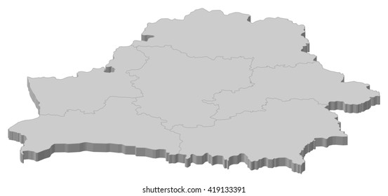 Map - Belarus - 3D-Illustration
